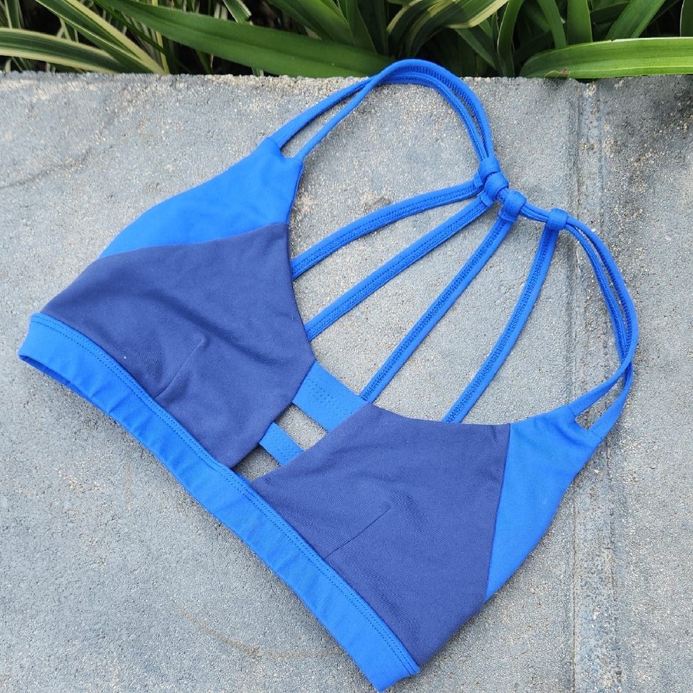 Blue Strappy Women's Top